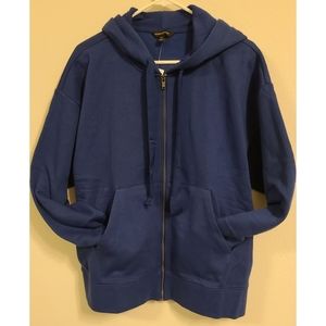 Banana Republic Soft Fleece Zip Up Hoodie Sweatshirt